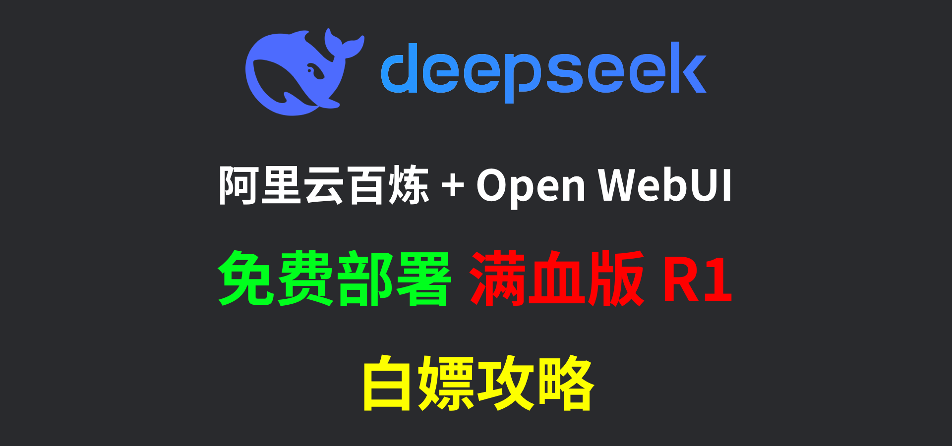 零成本部署！阿里云百炼 + Open WebUI 打造专属 DeepSeek-R1